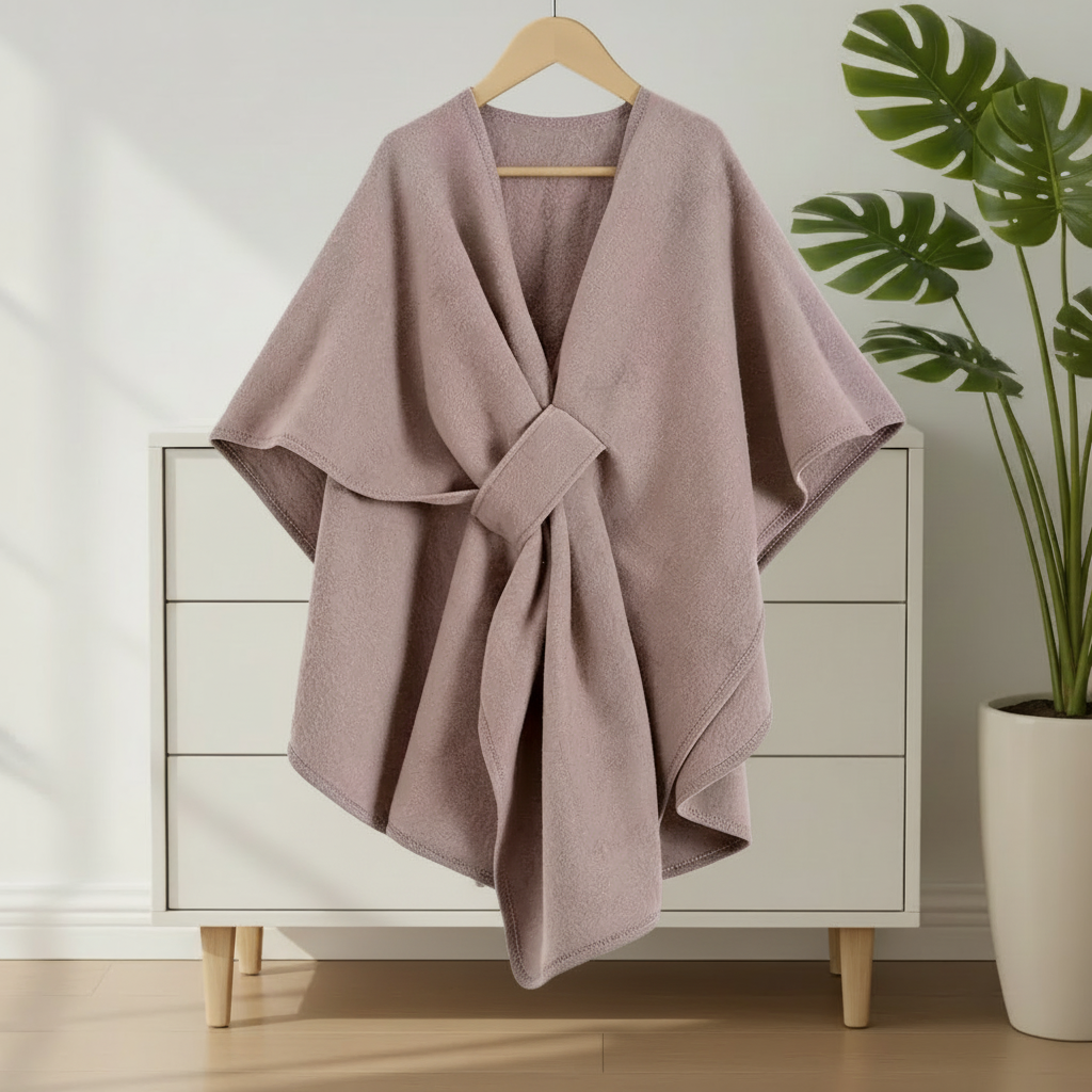 Poncho rosa con sfondo corretto